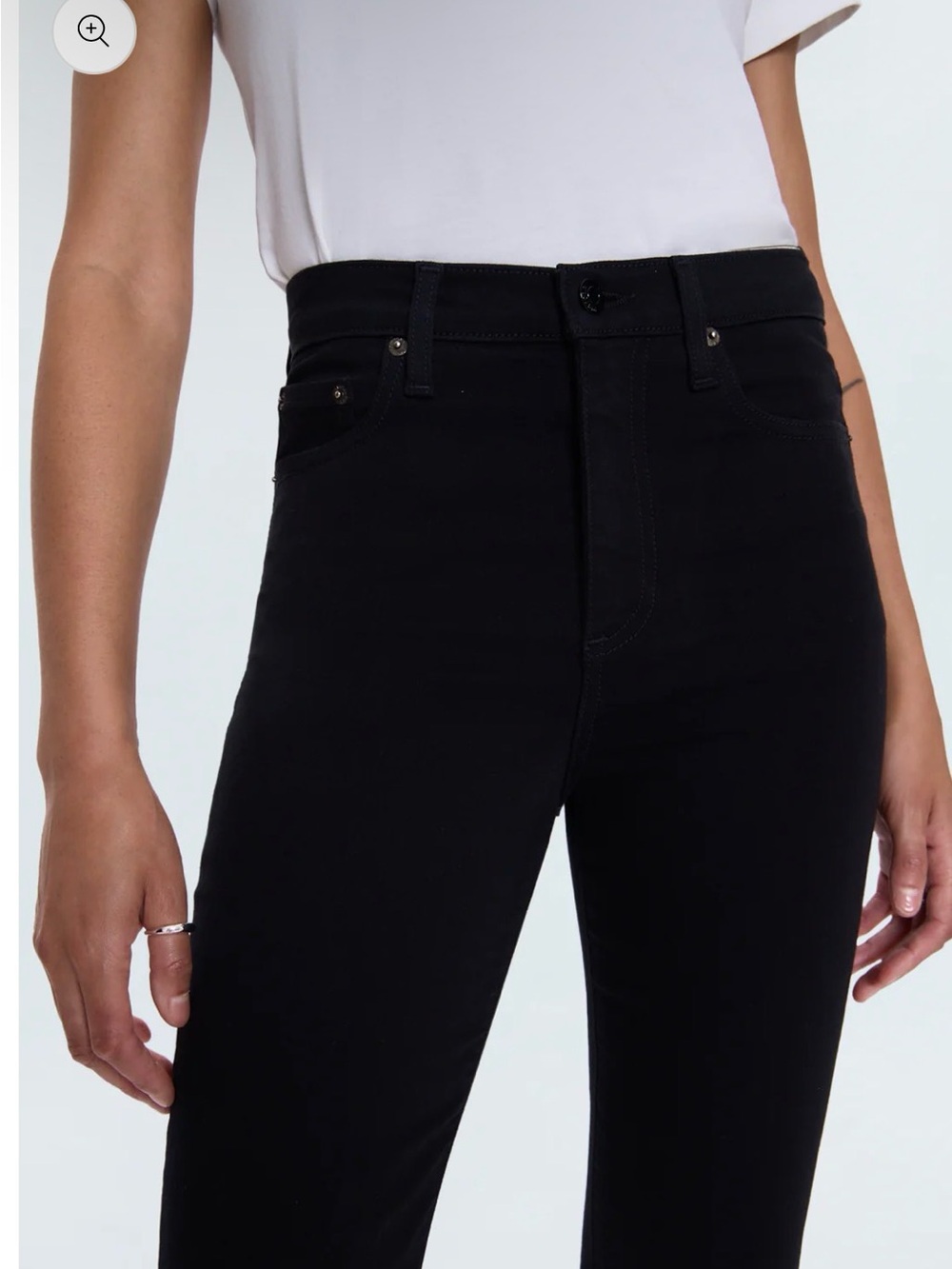 pistola Black High-Rise Cropped Flare Jeans - Picture 4 of 8